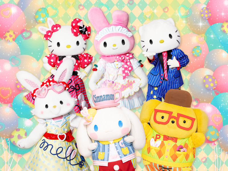 イースターコスチュームのキャラクターとスペシャルグリーティング