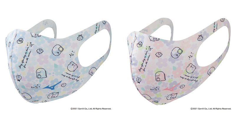 すみっコぐらしミズノマウスカバー（左：ブルー、右、ピンク）