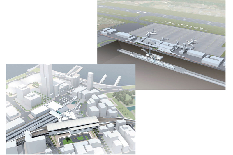 「四国新幹線（新）高松駅イメージ図」を作成