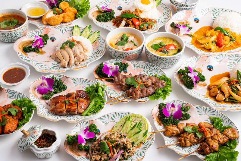 タイ料理レストランメニュー