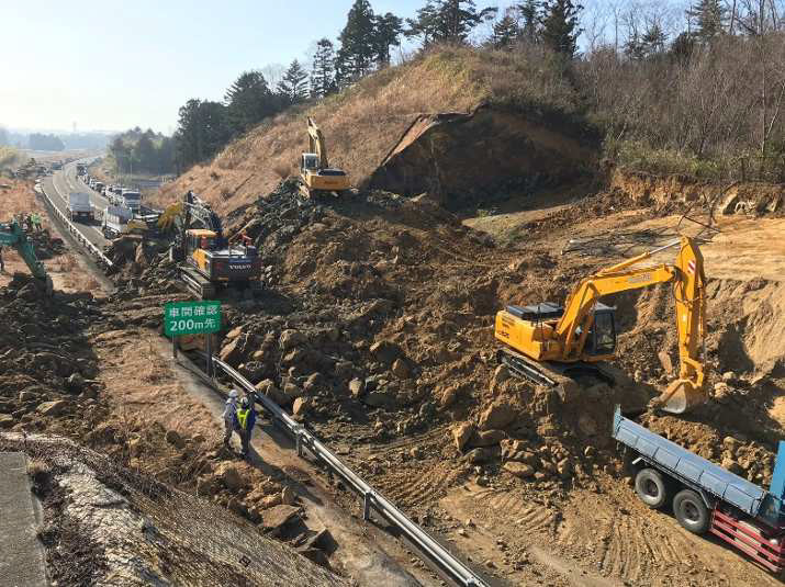 応急復旧工事の様子