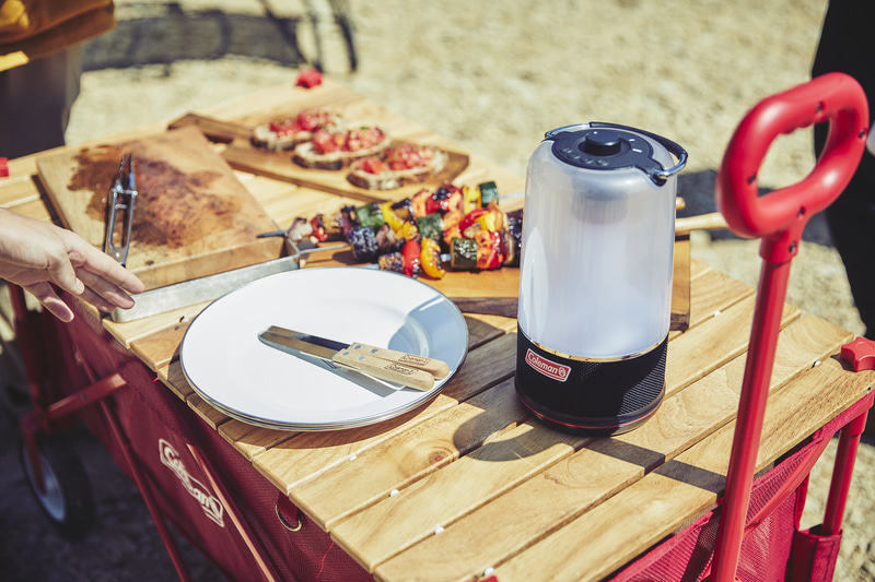 アウトドアワゴンウッドロールテーブル