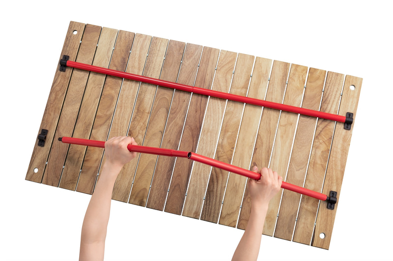 アウトドアワゴンメッシュがテーブルに早変わり