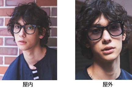 紫外線量によってレンズの色が変化する調光レンズ