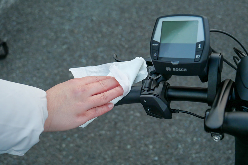 自転車はこまめに消毒