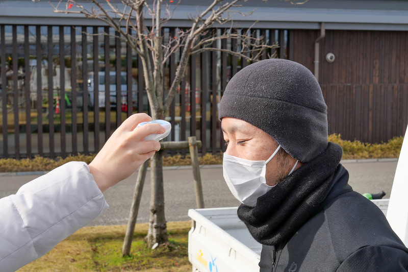 ツアー前には検温を実施