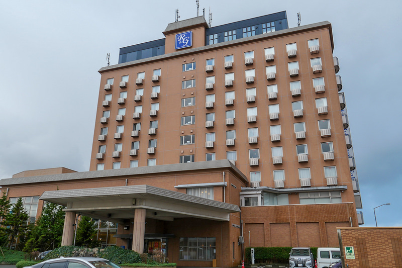 宿泊は、酒田市の「ホテルリッチ＆ガーデン酒田」を選択