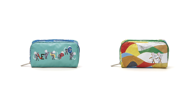 （左から）Mouse and LeSportsac レクタングラー コスメティック、Matthew’s Dream レクタングラー コスメティック
