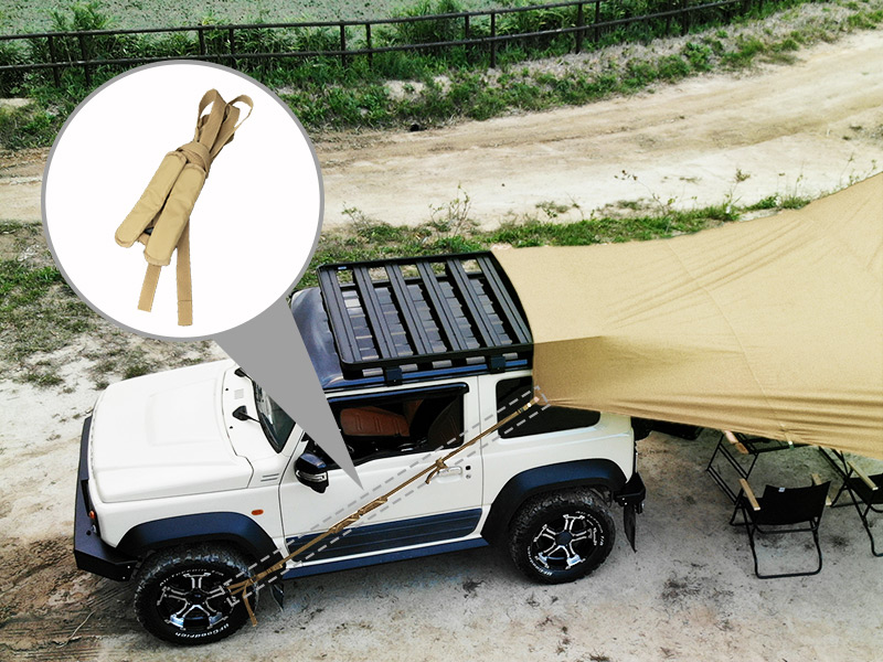 クルマへのキズを防止する保護パッドも付属