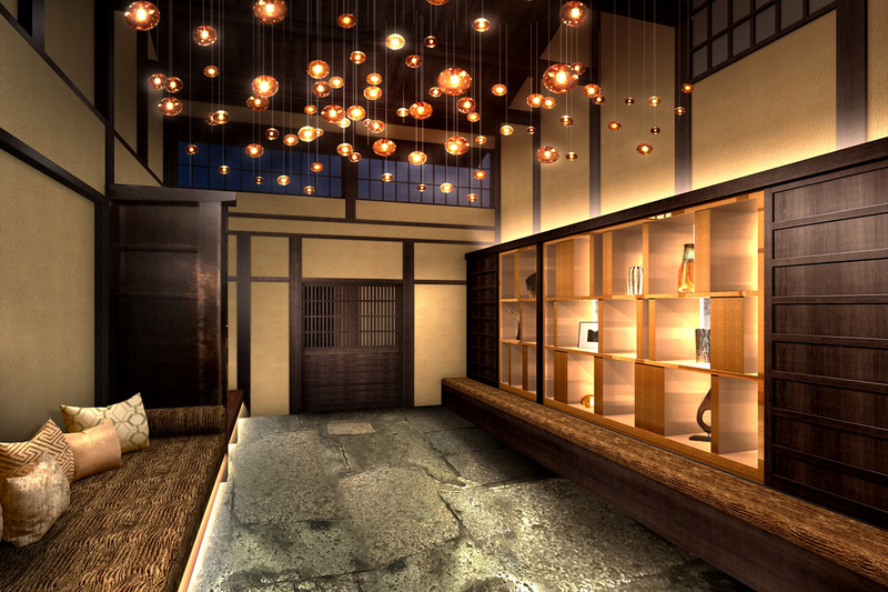 レセプション棟 通り 土間（イメージ）