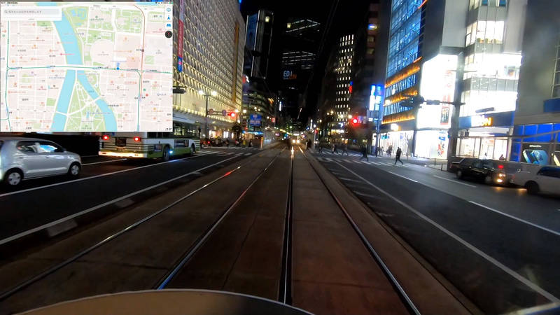 Vimeoのライブ配信機能を使った「自宅で、飲み電。ONLINE TRAIN ROUGE」。路面電車からの夜景がお酒のつまみ