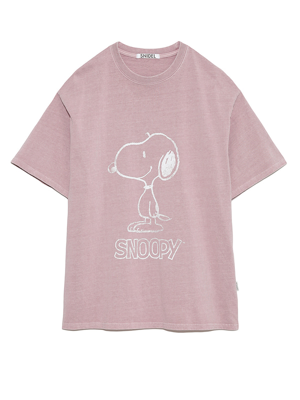 「SNOOPYコラボTシャツ」（ラベンダー）