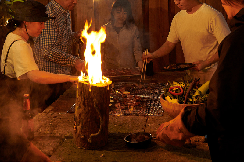 有料オプションで、BBQや焚き火も利用可能