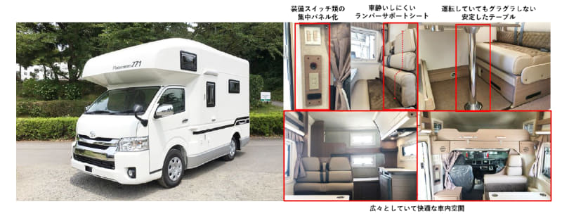 ハイエースベースのキャンピングカー「ロビンソン771（Robinson771）」