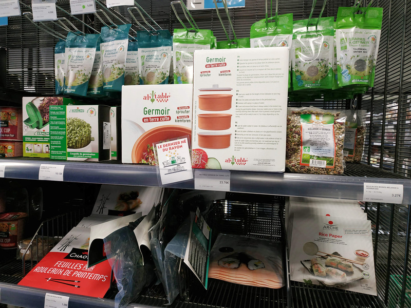 スプラウトの種や海苔