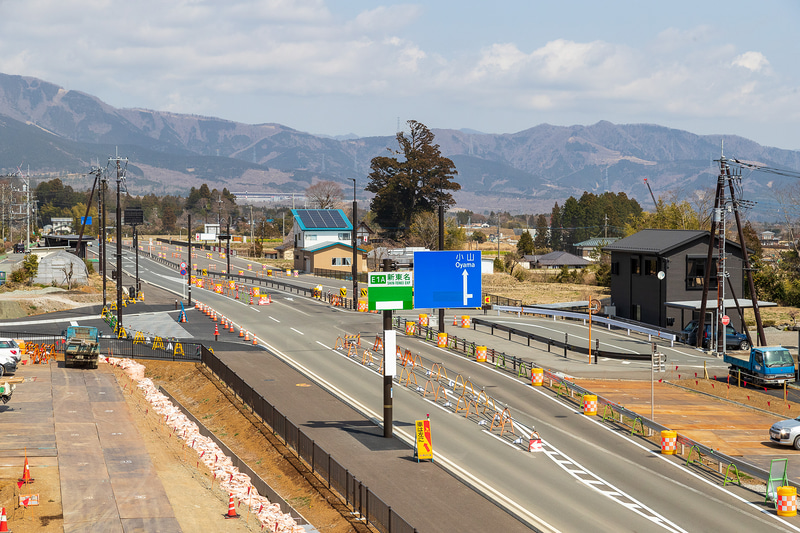 新御殿場ICの出入口となる県道仁杉柴怒田（ひとすぎしばんた）線