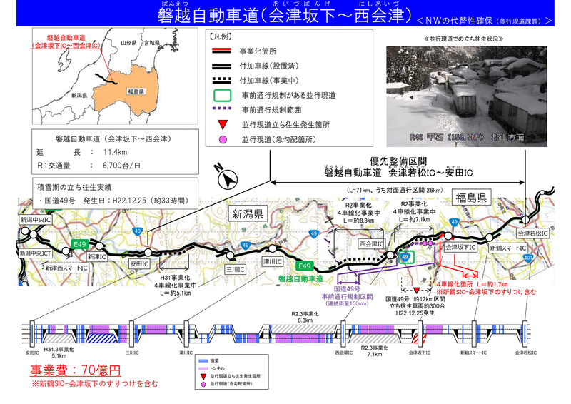 磐越自動車道 会津坂下IC～西会津IC