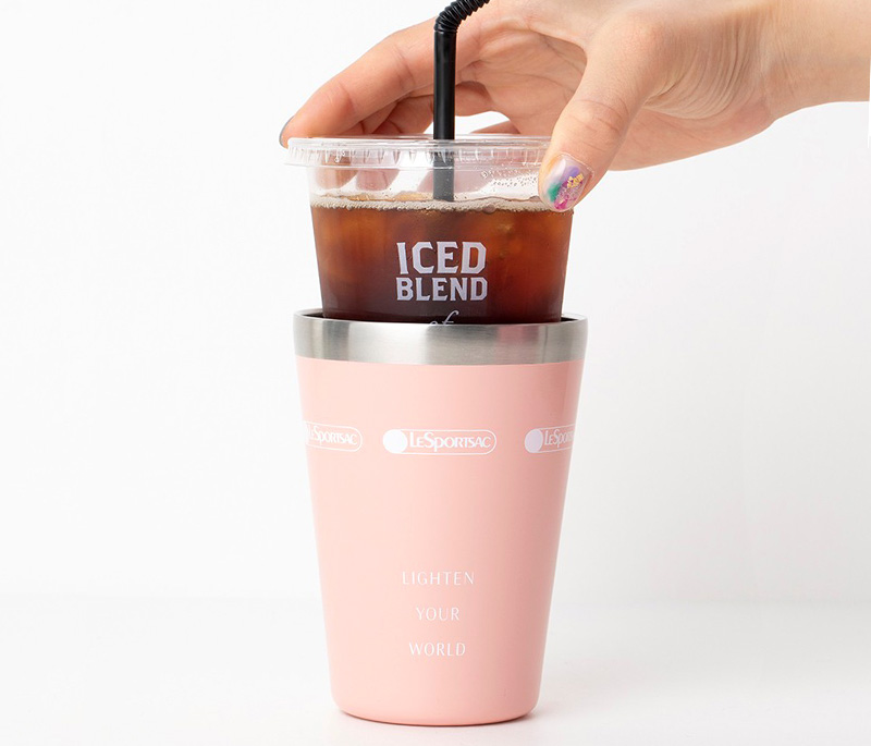 『LESPORTSAC COLLECTION BOOK CUP COFFEE TUMBLERPINK』