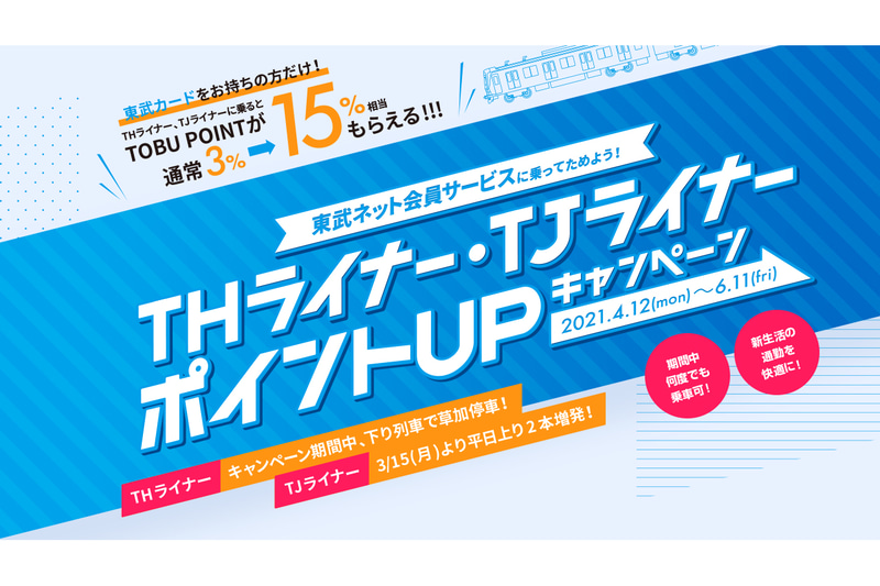 「THライナー・TJライナーポイントUPキャンペーン」