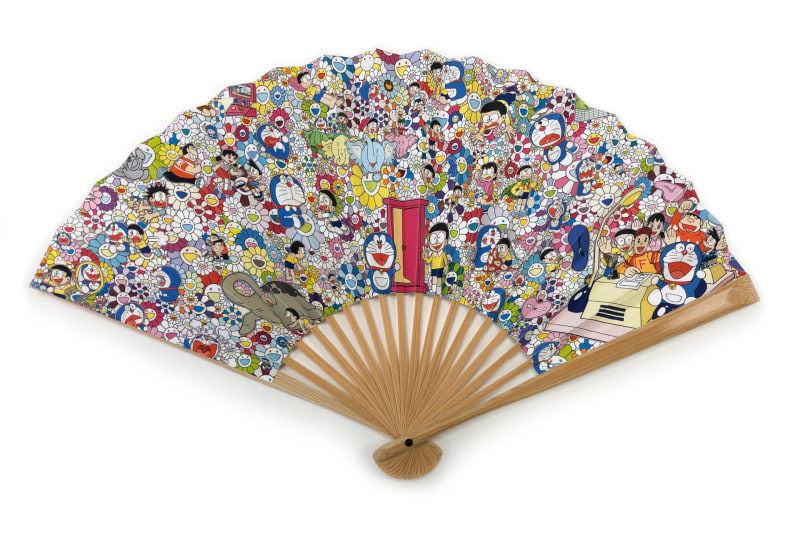 村上隆氏とのコラボ扇子 &copy;2017 Takashi MurakamiKaikai Kiki Co., Ltd. All Rights Reserved. &copy; Fujiko-Pro