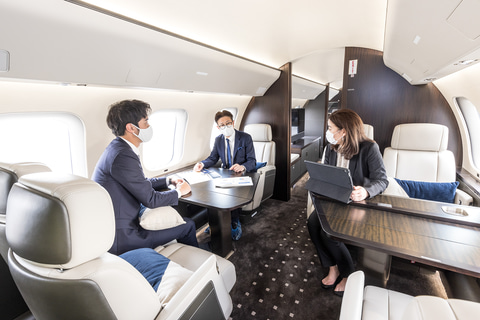 ANA、ビジネスジェット「Global 7500」のリッチな機内を公開! コロナ