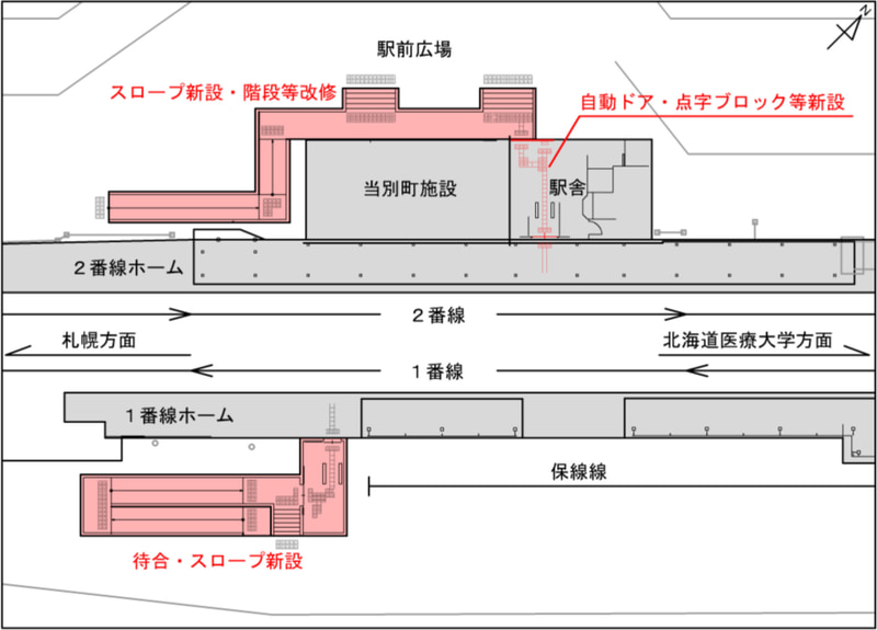 石狩太美駅のスロープ設置