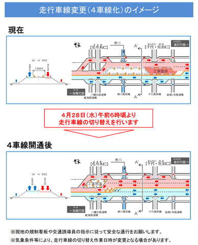 国道8号 小松バイパスの4車線区間を4月28日延伸 トラベル Watch
