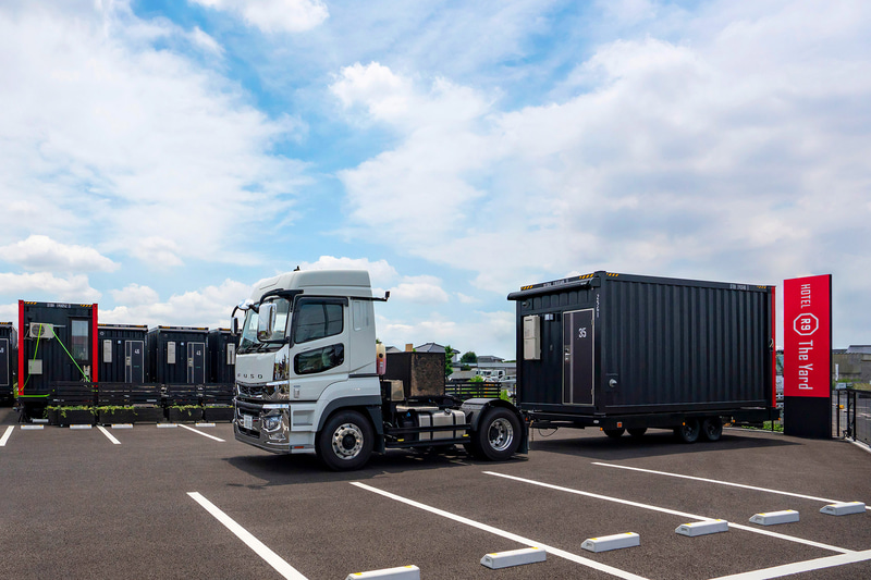 災害時などに客室のコンテナを移設して「レスキューホテル」として活用できる