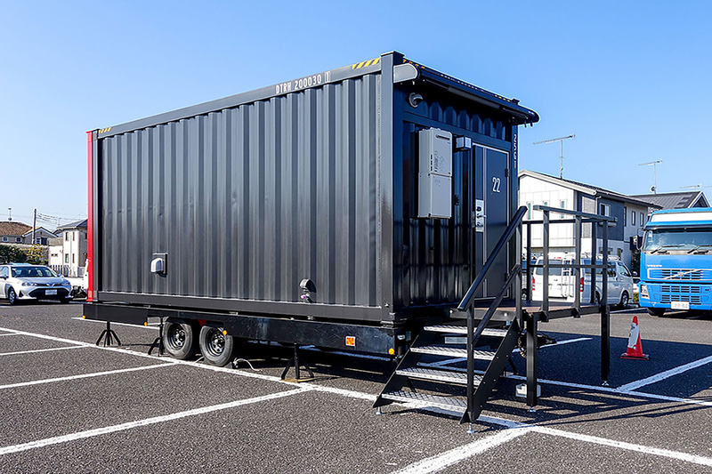 災害時などに客室のコンテナを移設して「レスキューホテル」として活用できる