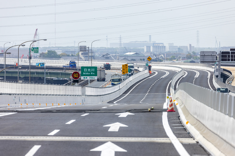 南陽IC入口付近から見た尾張日光川橋