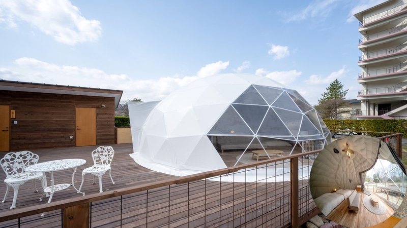 奥州秋保温泉 蘭亭はドーム型テントグランピング施設「Glamping Spa Sendai 杜 ～KOMOREBI～」を5月末にオープンする