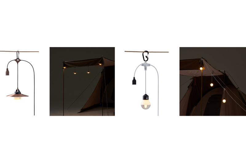 テントやポールに吊り下げられる「デコレーションライト」4種を発売