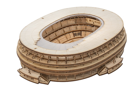 国立競技場のウッドパズル、6月発売。DIYクラフトキット「つくるんです