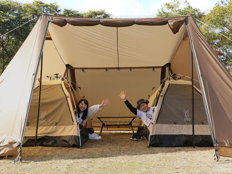 ビーズ、ソロ・デュオキャンプで広く使えるワンルームスタイルの