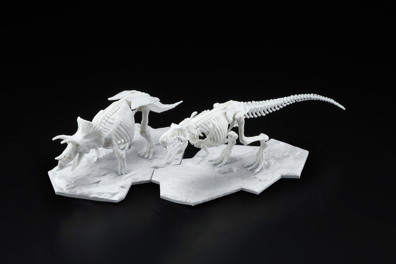 LIMEXを使用した「恐竜骨格プラモデル ティラノサウル」「恐竜骨格プラモデル ストリケラトプス」