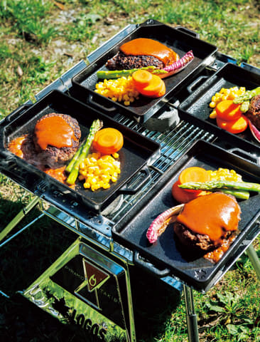 ロゴス、小型グリルパン「アイアングリル」3種。ソロキャンや自分だけ