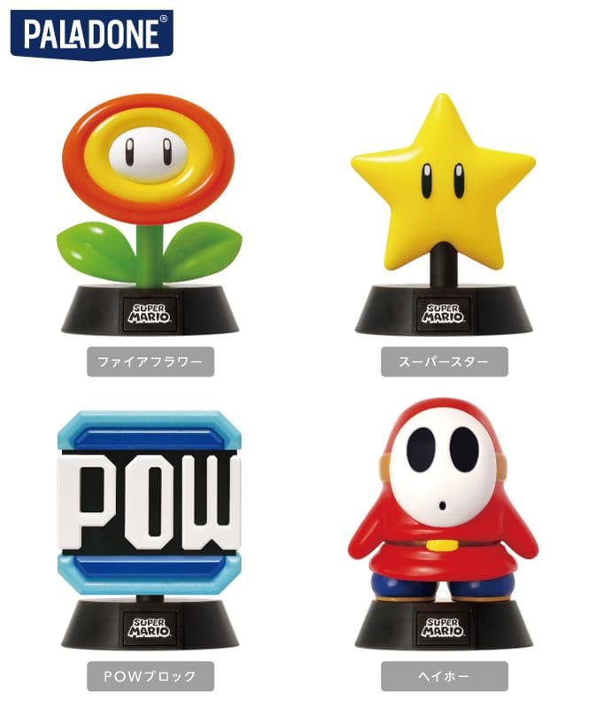 スーパーマリオ キャラクターライト（4種類）各1650円