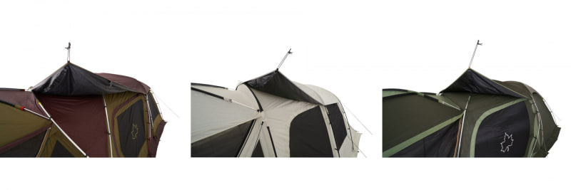 取り付けはシートに付いているフックをテント本体にかけるだけ