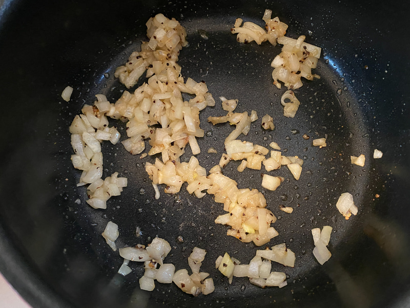 玉ねぎがこのくらいのきつね色になったらOK