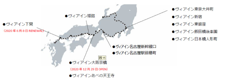 対象ホテルマップ
