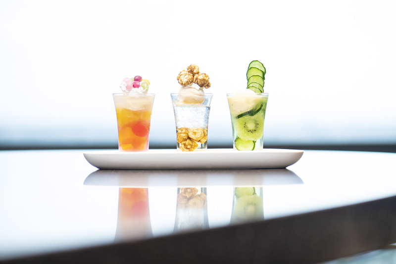 飲み比べ3種セット「クセ強セット」。左からバブルガム、ポップコーン、きゅうり