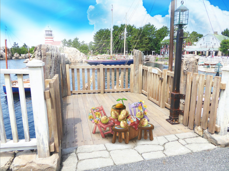 ケープコッド全体を夏を楽しむダッフィ＆フレンズでデコレーション