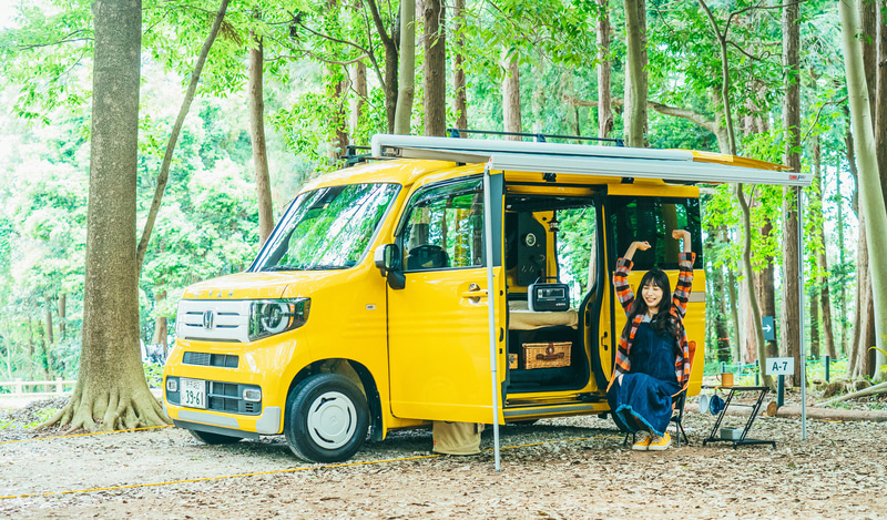 設営を終えてホッとひと息