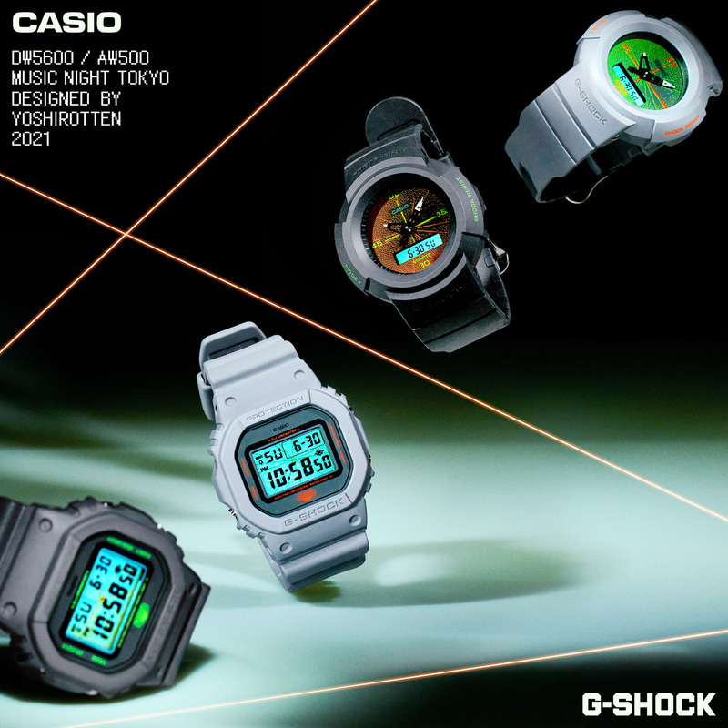 カシオ計算機がグラフィックアーティスト「YOSHIROTTEN」デザインのG-SHOCKを発売する