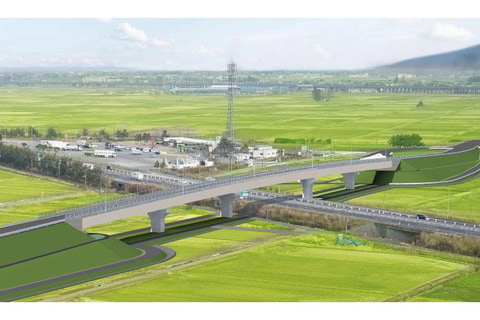 新潟中央環状道路の跨道橋名は「くろさき茶豆大橋」に決定。北陸道をまたぐ区間が2023年春開通予定 - トラベル Watch