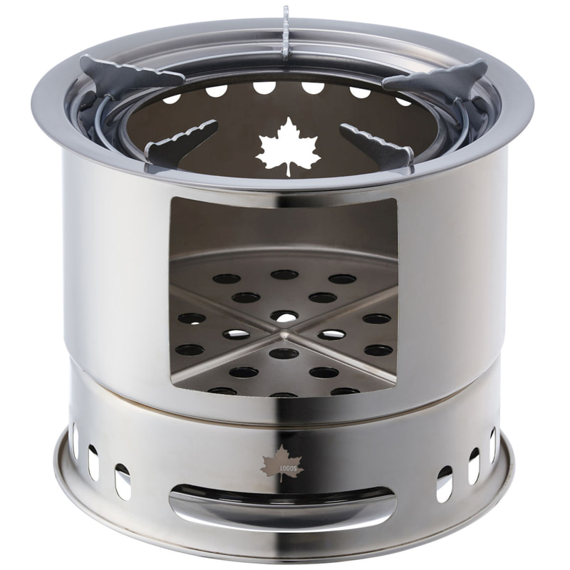 深い火床はたき火やカマド調理に対応