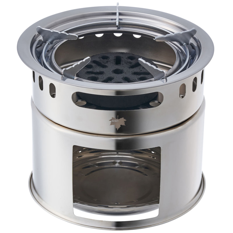 浅い火床は七厘に（別売りの焼網が必要）