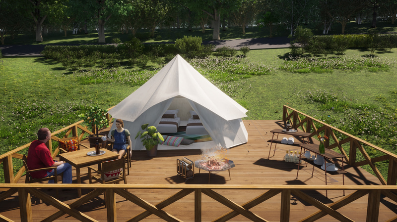 スパリゾートハワイアンズのグランピング施設「マウナヴィレッジ」を7月26日にオープンする