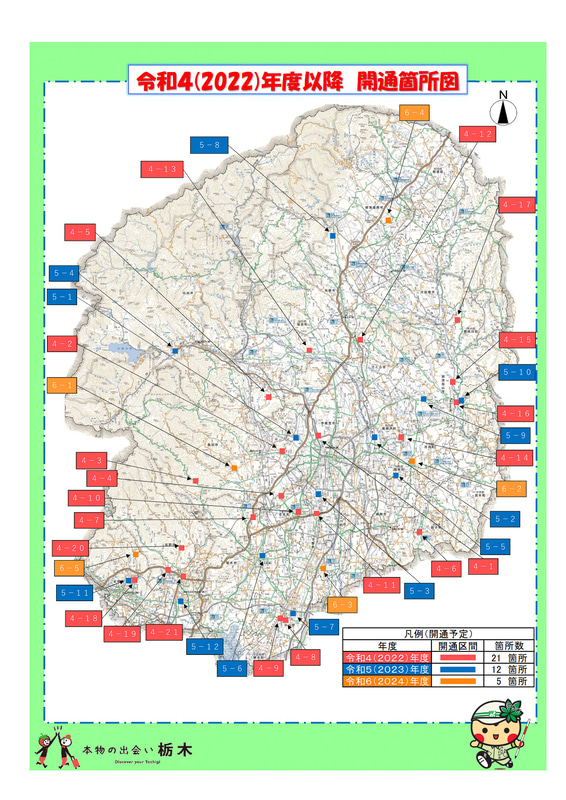 2021年度の道路開通予定