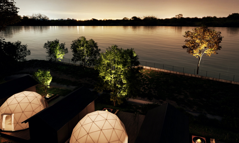 全室オーシャンビューのドームテント